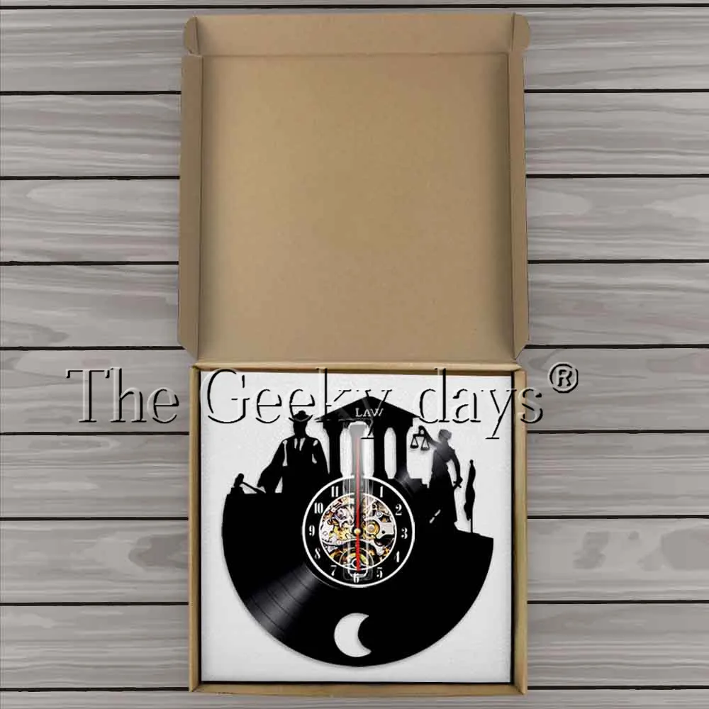 Настенные часы для юстиции и молотка с виниловой пластиной|clock home decor|vinyl record clock3d