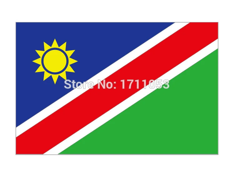 shipping 3ft x 5ft Hanging Flag Polyter Namibia national Banner Outdoor Indoor 150x90cm Big for Celebration | Дом и сад