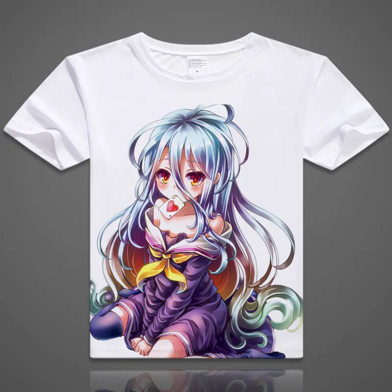 Coshome No Game No Life T shirt Sora Shiro Cosplay T-shirts 3D Print Short Sleeve Summer Tees Tops (10)
