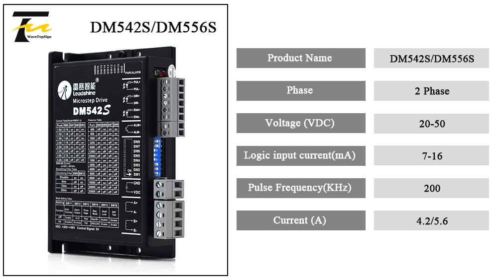 Leadshine 2 фазы шаговый двигатель драйвер DM542S DM556S напряжение питания 20-50VDC ток 4.2A 5.6A