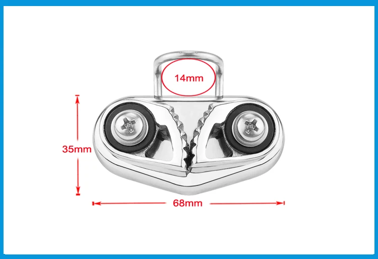 Grampo com Fio Inoxidável Anel Principal Barco Grampos Matic Fairlead Marinha Veleiro Caiaque Canoa Bote Aço 316 Cam Mod. 374408 3 High Quality Automóveis e motos
