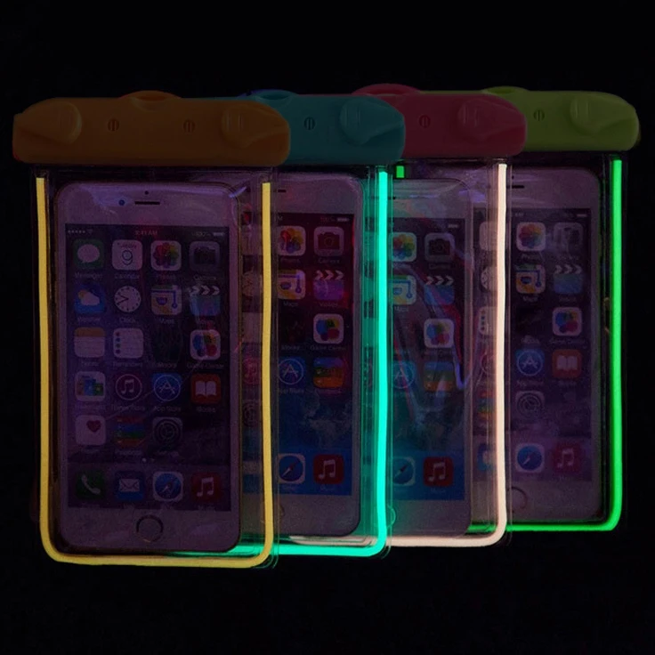 

Universal waterproof phone bag case for Samsung galaxy J5 J7 J3 J1 j2 j5 2016 transparent touchable Luminous dry bag phone cases