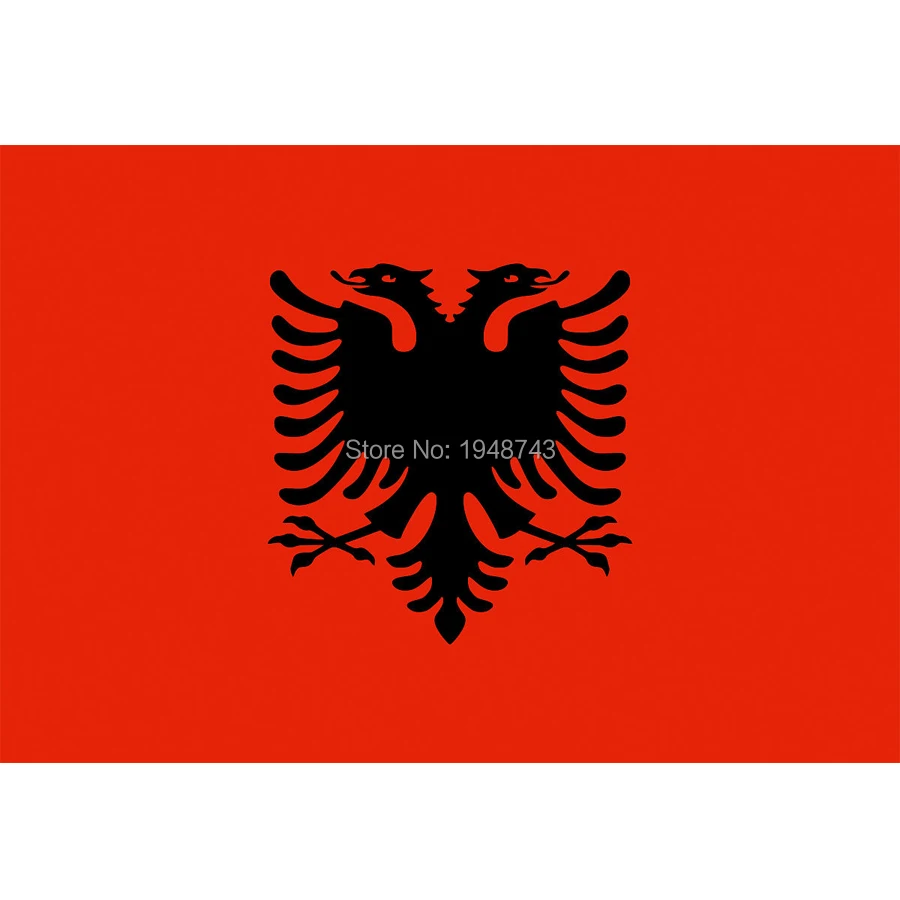 

2017 The Albania Flag Polyester Flag 5*3 FT 150*90 CM High Quality Cheap Price In-kind Shooting