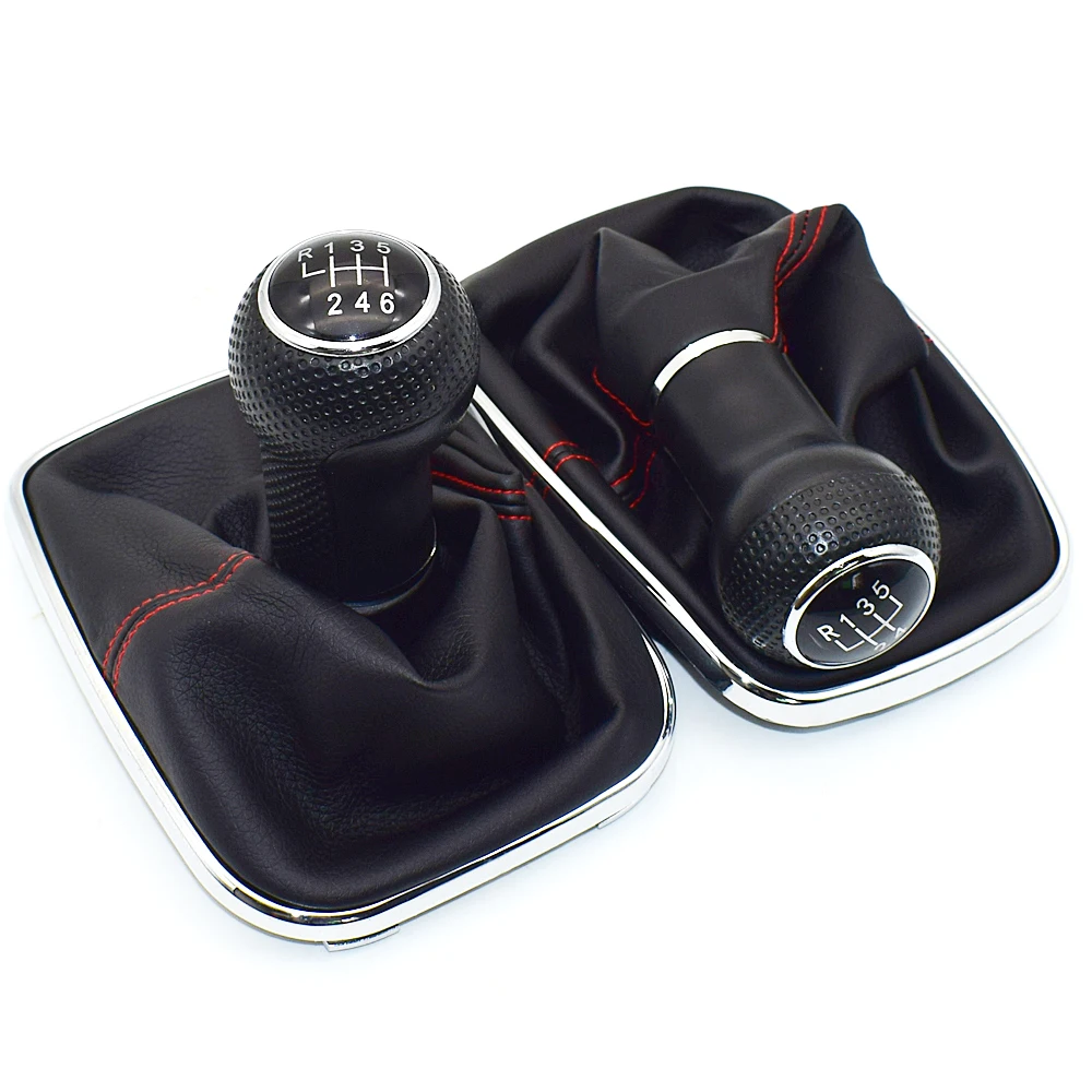 

12mm 5 / 6 Speed Car Gear Shift Knob Lever Shifter Gaitor Boot For Volkswagen VW 1999-2004 Golf 4 IV MK4 GTI R32 Bora Jetta MT