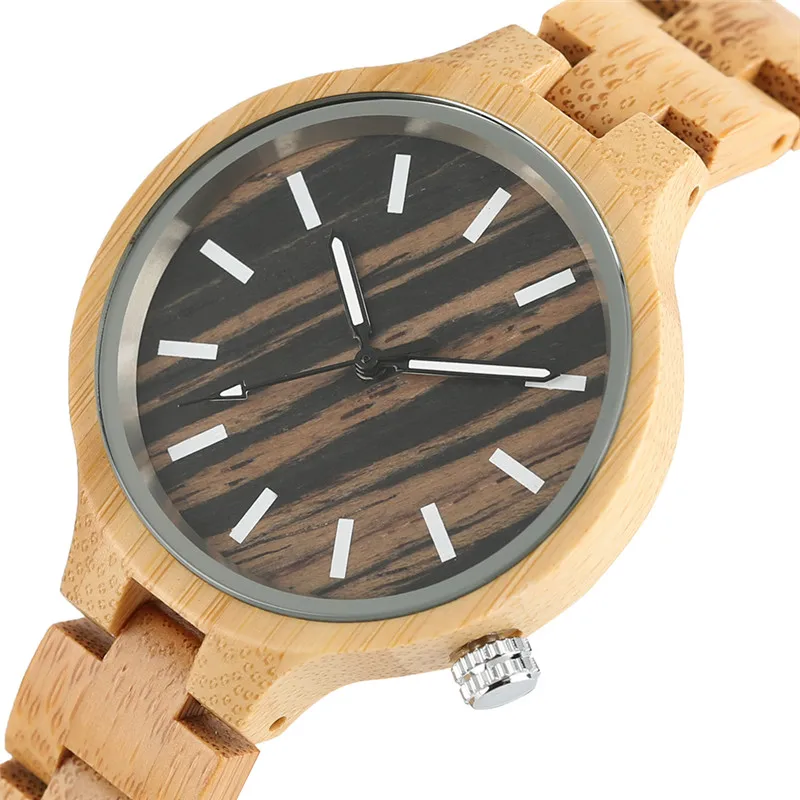 2017 New Arrival Full Wooden Women s Wristwatches Nature Wood Analog Creative Bracelet Watches Handmade Bamboo 3