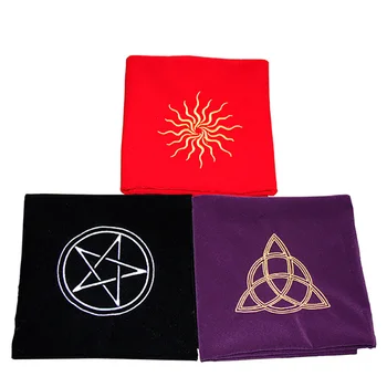 

60*60cm/80*80cm Board Game Accessories Thickening Sunlight Tarot Tablecloth High Quality Velvet