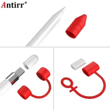 Антирр силиконовый анти-потери Топ крышка Держатель Nib Насадка На глушитель кабель адаптер Комплект из тросов для iPad Pro 10,5 12,9 9,7 Apple пенал