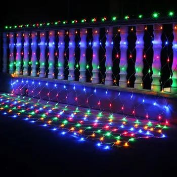 

320 LED 3mX2m Christmas Wedding Party Fairy String Light with 8 Function Controller EU Plug Net Mesh Fairy String Light