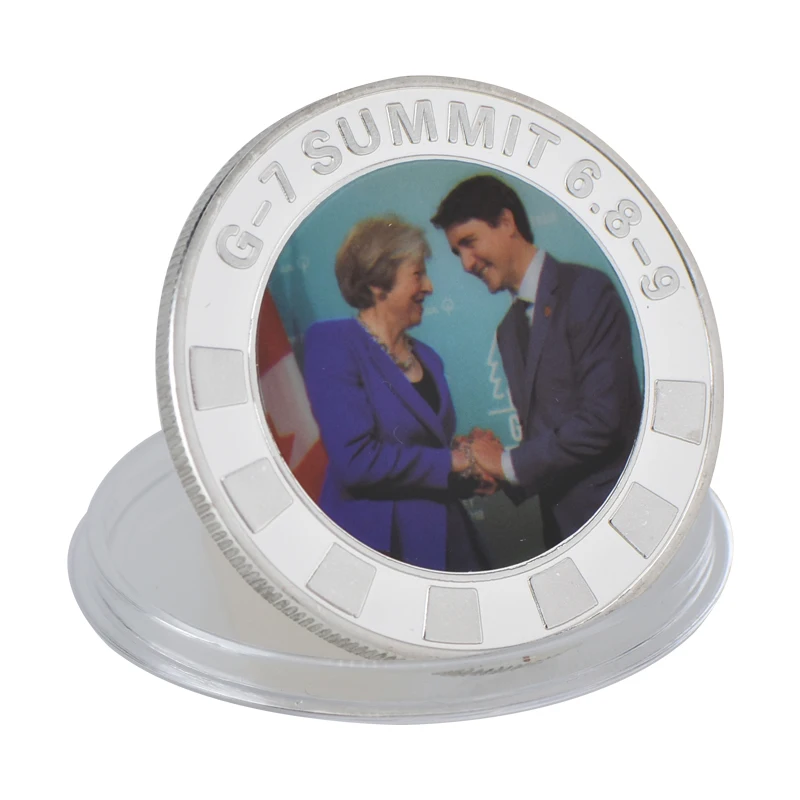 WR коллекционные монеты G-7 на вершину серебро Дональд Трамп Франция США Евро копия монеты для подарков сувениры Прямая поставка AliExpress
