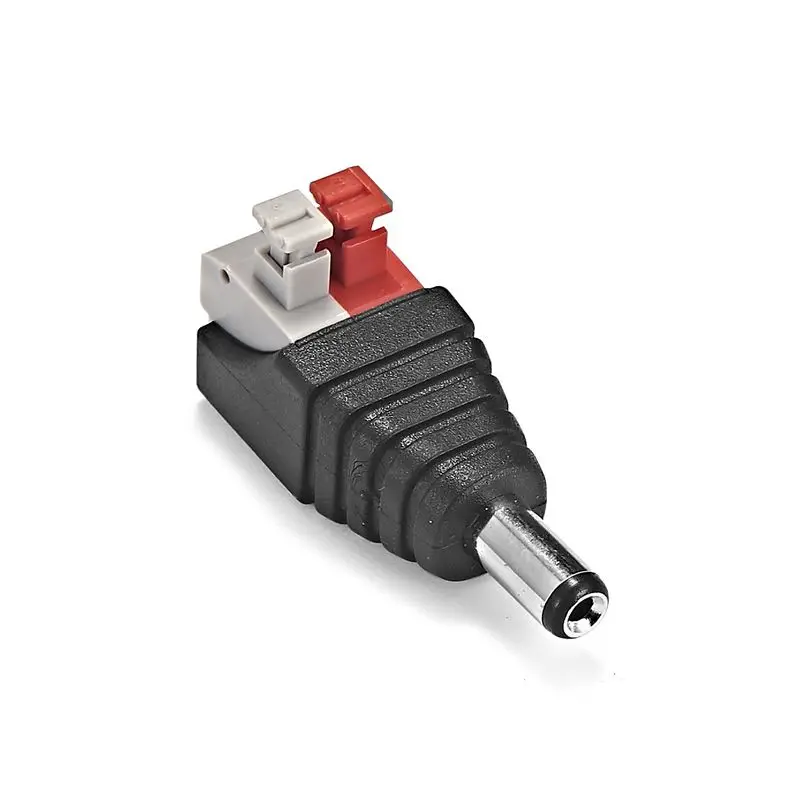 

5.5x2.1mm DC Power Connector Male Jack Plug Terminals Wire Connectors For CCTV Camera 5050 LED Strip Light