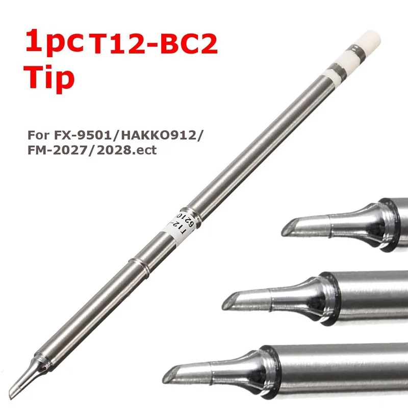 New 1PC T12-BC2 Iron Tips Replace Solder For Hakko Soldering Rework Station Handle Welding 12V-24V 70W | Инструменты
