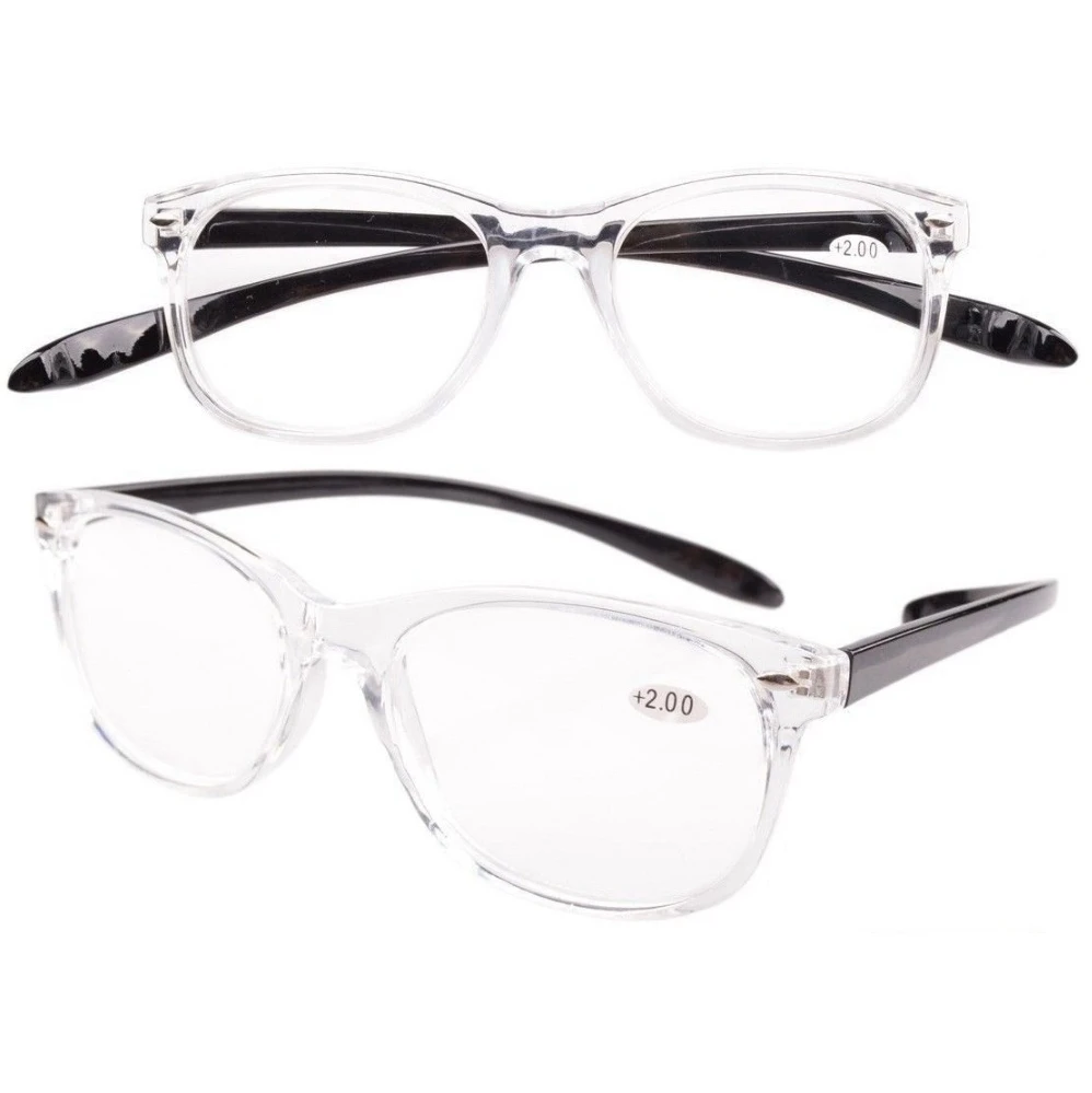 

FR007 Long Arms Around the Neck Retro Transparent Frame Reading Glasses