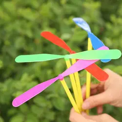 Пластиковые бамбук стрекоза Игрушка Летающий игрушки классические традиционный ностальгический 100 шт./компл