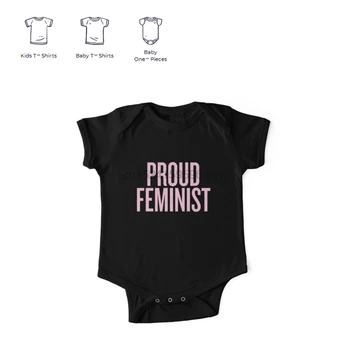 

100% Cotton High Quality Baby Onesie Baby Bodysuits Clothes Proud Feminist T Shirt
