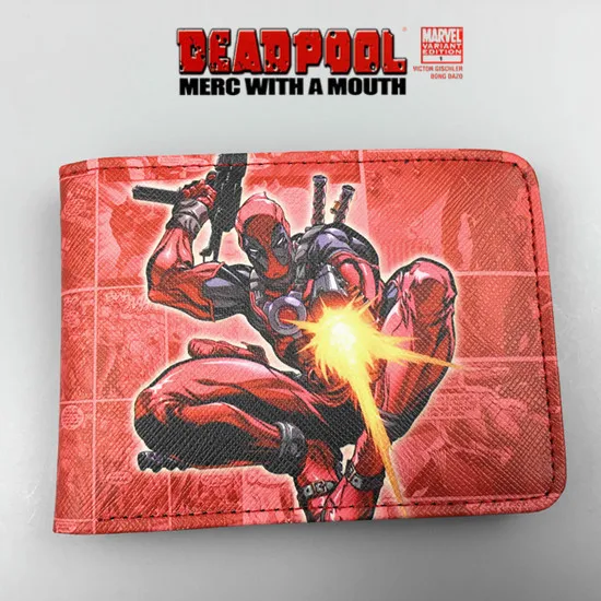 Diffuse Deadpool супергерой comics базовый складной кошелек с отделением для карт короткий