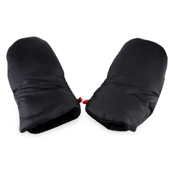 

Hot Sale new winter Waterproof Pure Color Chunky Plush baby Stroller Warmer Pushchair Gloves