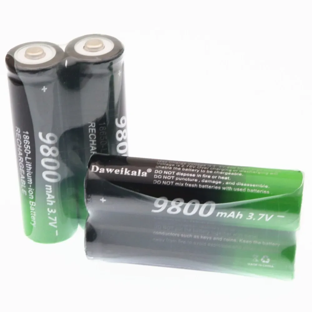 Новинка 3 7 в 18650 литиевая батарея 9800 мАч перезаряжаемая литий ионная для фонарика