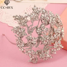 CC tiaras and crowns hairbands luxury pageant crystal rhinestone wedding hair accessories for bride bridal hairwear jewelry s451