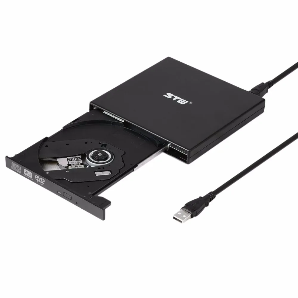 

USB 2.0 External CD/DVD ROM Player Optical Drive DVD RW Burner Reader Writer Recorder Portable for Laptops PC