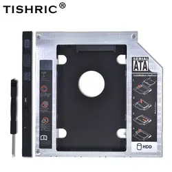 TISHRIC 2018 Новый Алюминий Универсальный 2nd HDD Caddy мм 3,0 мм SATA 9,5 для 2,5 "SSD CD DVD корпус ноутбука cCD-ROM Optibay