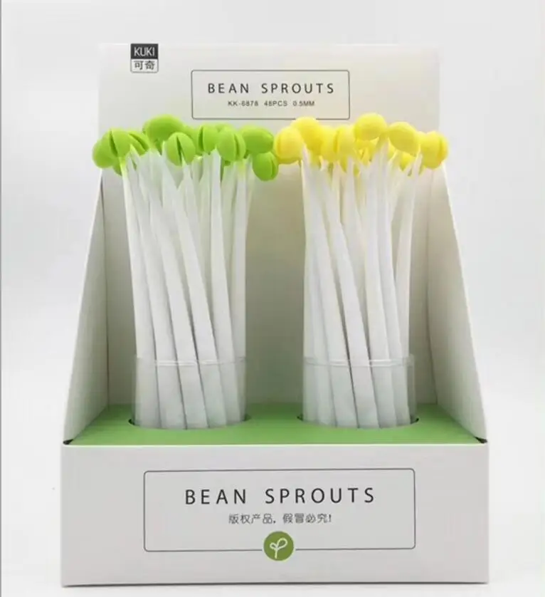 Новый прекрасный фасоли Sprouts гель для дизайна ручка милый мультфильм канцелярский призовой подарок Kawaii Студенческая ручка чернильное перо