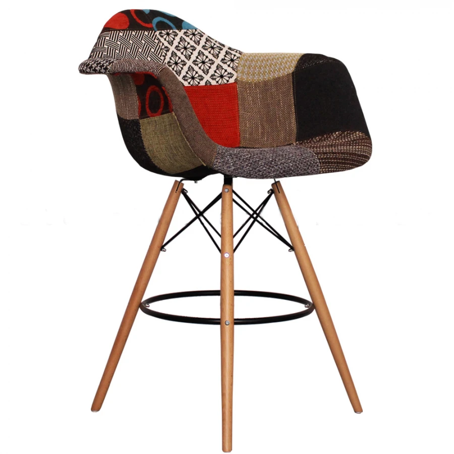 Desain Modern Patchwork Soft Cover Empuk Kursi Bar Counter Bangku Kursi Bar Kaki Kayu Bantal Padded Penutup Furniture Modern Stool Bar Bar Stoolbar Stools Design Aliexpress