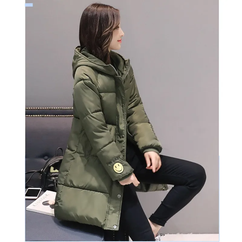 black Longue Mode Lettre À Yagenz Section Vers Femmes Femelle Veste khaki red white Des Tops Manteau Hiver 473 Garder Coton Le Au Bas armygreen Chaud Capuchon Broderie Pink 4AA7wqC