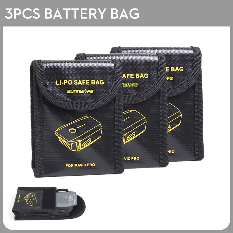 3 шт. Mavic Pro Батарея Сумки lipo Батарея Безопасный Сумка Пожарная безопасность чехол Обложка для dji Мавик Pro Drone - изображение