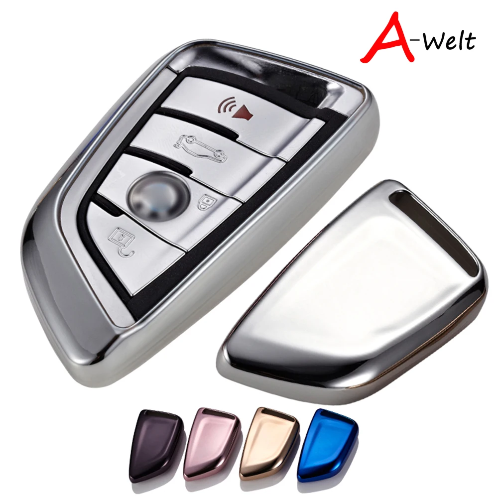 1 шт. ключ защиты чехол для 3 4 Пуговицы Smart Key BMW X1 X5 X6 стайлинга автомобилей мягкая