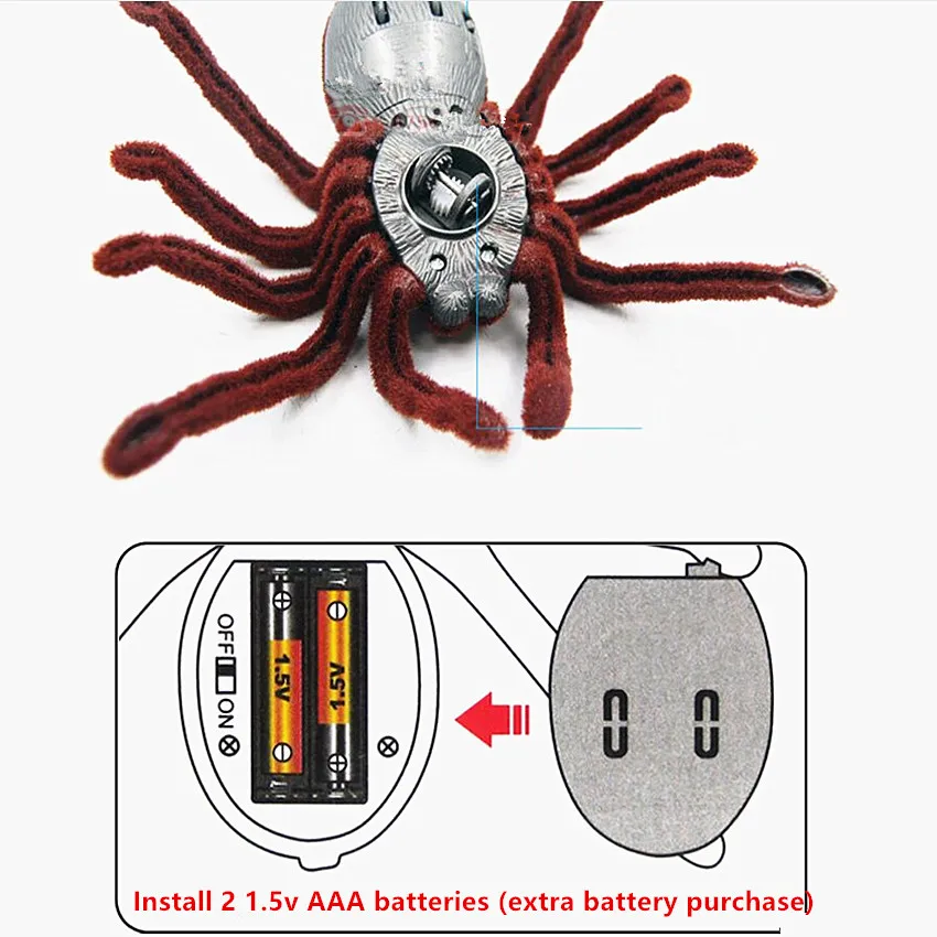 Хэллоуин пульт дистанционного управления 2CH инфракрасный реалистичный RC Паук игрушка украшение сценический реквизит для вечеринки шалость подарок электронные игрушки для домашних животных
