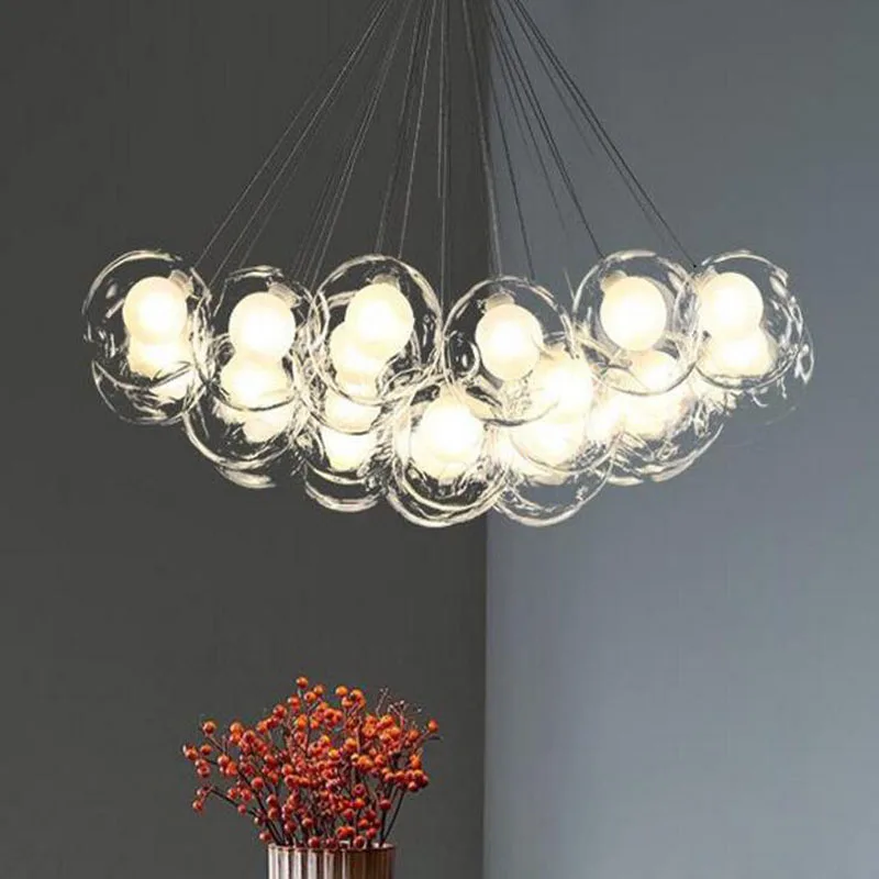 Simple Glass Chandelier Modern Living Room Bubble Chandelier Bedroom Dining Room Glass Ball Lighting Led Lighting Fixture Led Buy At The Price Of 72 16 In Aliexpress Com Imall Com