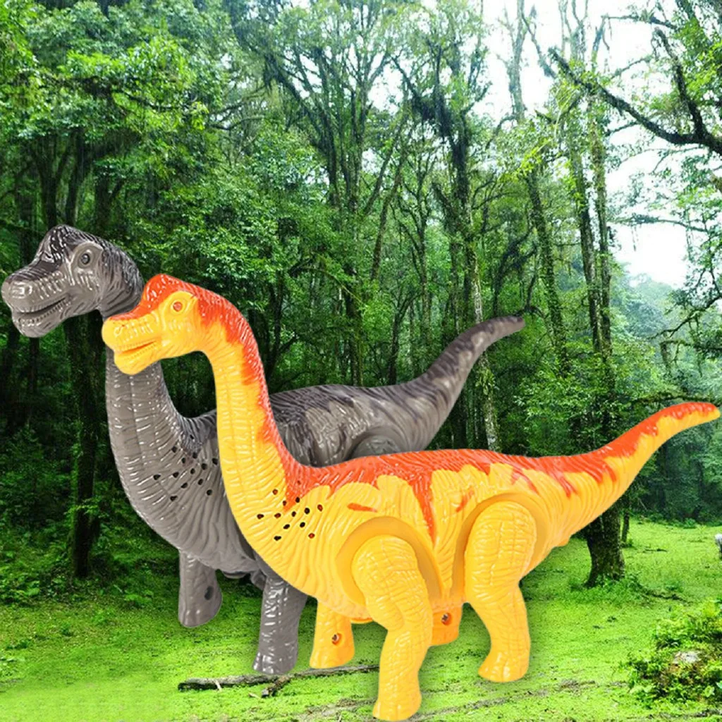Динозавр игрушки для детей игрушки интерактивный шагающий динозавр светящиеся и музыка детские развивающие игрушки для детей дропшиппинг - Цвет: Серый