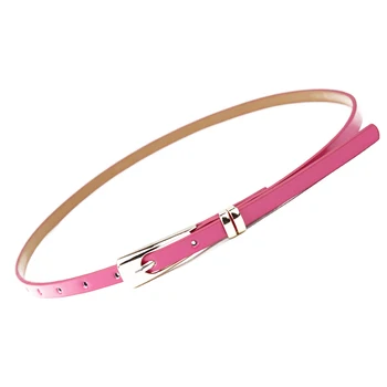 

Skinny Waist Belt Women Belt Candy Color Thin Leather Narrow Waistband Dress Accessories Decorative Beltsbelt