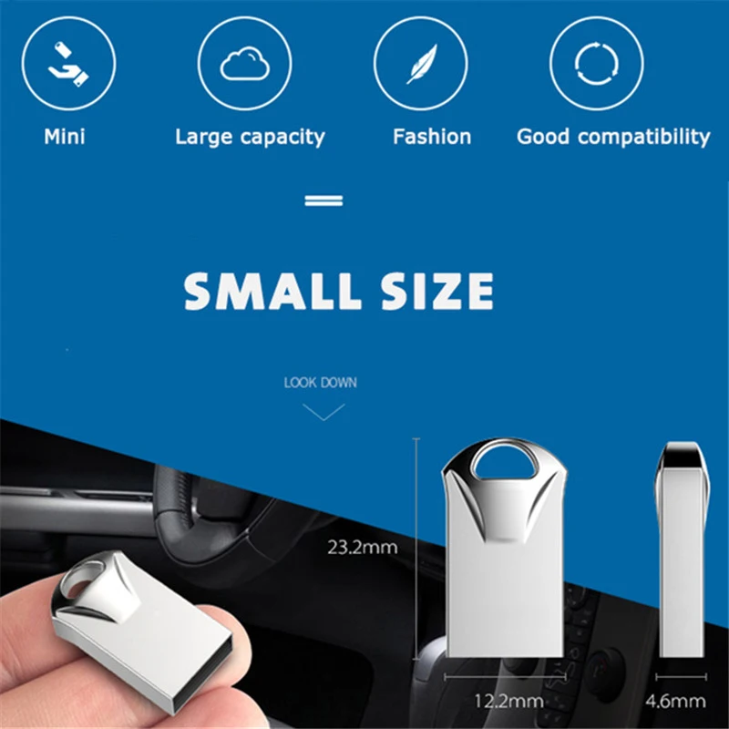 Мини металлический usb флэш накопитель 8 16 32 64 128 ГБ памяти Флешка Гб флеш
