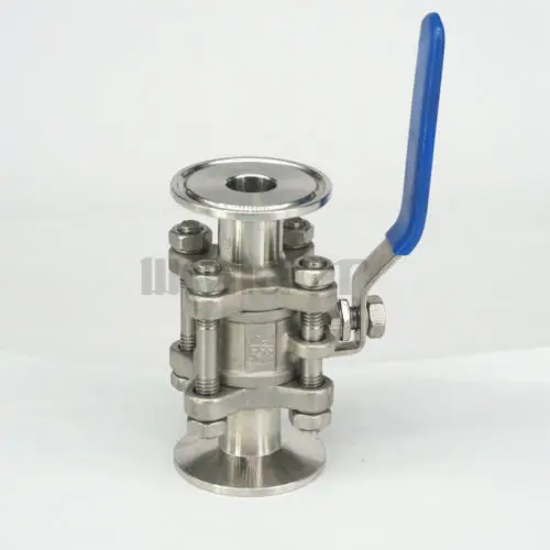 Подходит для 19 мм 3/4 &quotтрубы OD 1 5&quot Tri Clamp SS304 нержавеющая сталь 3 Piece Шаровой