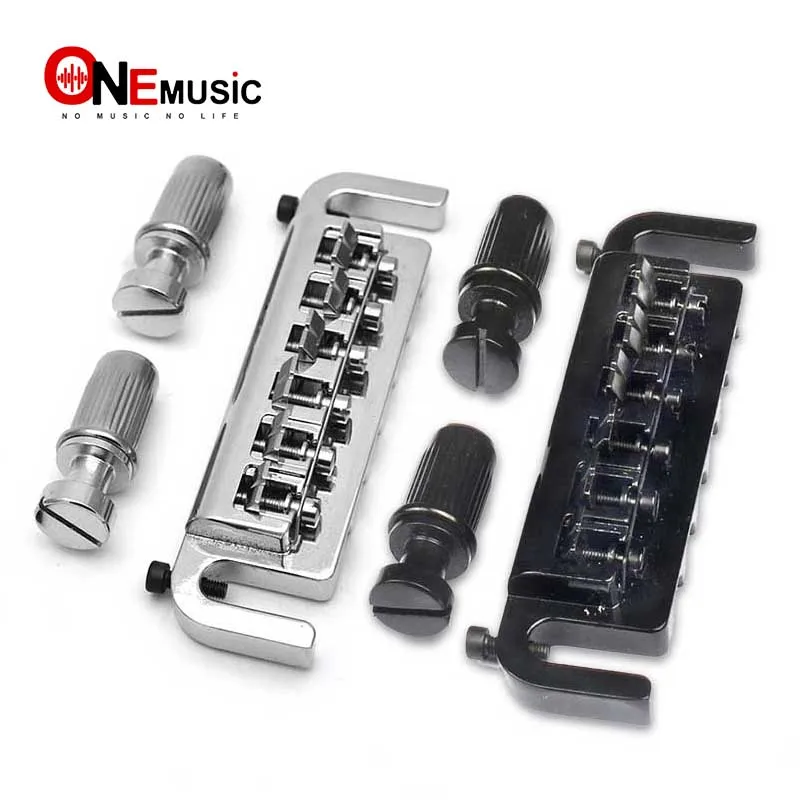 Chrome Intonatable combo bridge/tailpiece For Solid-body Electric Guitar