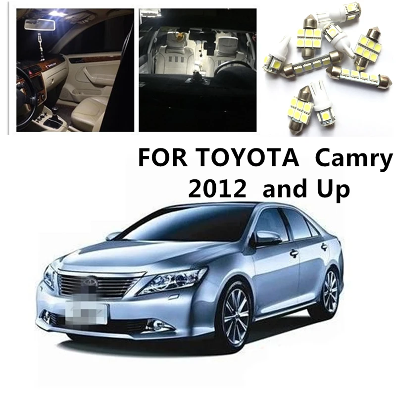 Us 9 79 30 Off Loaut 8pcs White Car Led Light Bulbs Interior Package Kit For Toyota Camry 2012 2013 2014 2015 2016 Map Dome Light In Signal Lamp