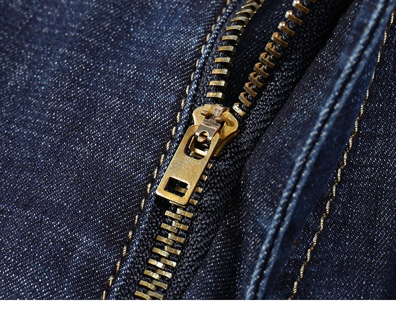 KSTUN Men Jeans Famous Brand 2019 Slim Straight Business Casual Dark Blue Thin Elasticity Cotton