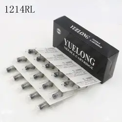 Yuelong 20 штук ТАТУИРОВКИ ИГЛЫ Перманентный Макияж 1214rl Круглый Liner картридж Вышивка Крестом Иглы для татуировки Советы для татуировки ручка