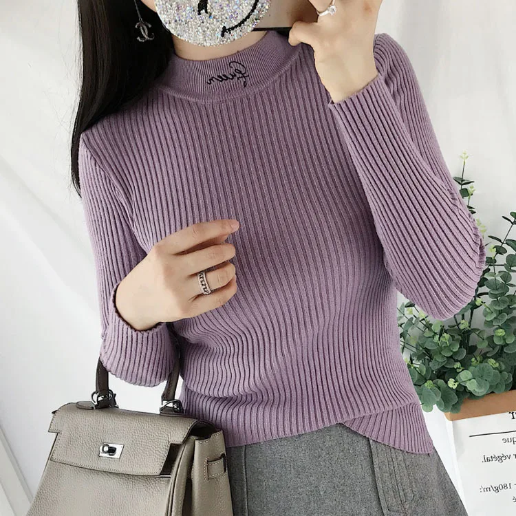 

2018 new Autumn Winter Women's Embossed letter Pullovers Sweater