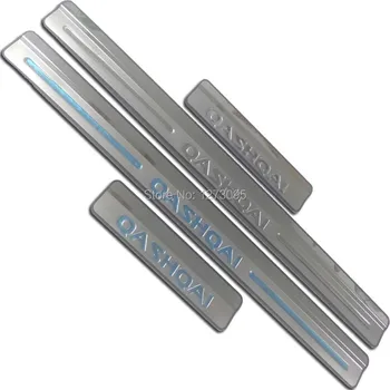 

For 2007-2012 2013 2014 Nissan Qashqai J10 Stainless Door Sill Scuff Plate Guard Pedal Protector Sticker Car Styling Accessories