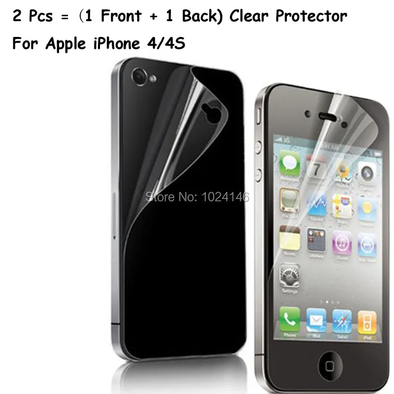 Protector de pantalla transparente HD para iPhone película protectora + paño de limpieza, para iPhone 4, 4S, 2 uds.|clear screen protector|screen protectoriphone 4 protector - AliExpress