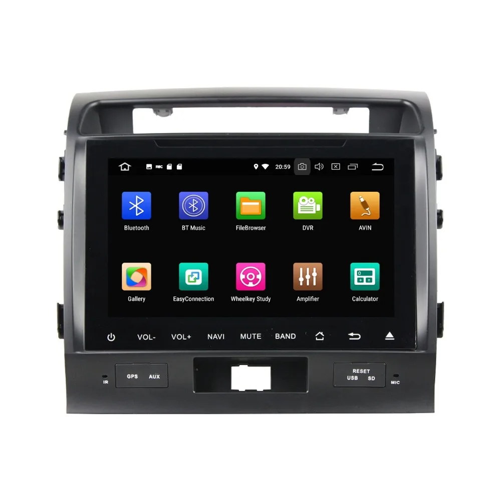 Discount 4GB+32GB Octa Core 9" Android 8.0 Car DVD Player for Toyota Land Cruiser 2008 2009 2010 2011 2012 Car Radio GPS WIFI Mirror-link 1