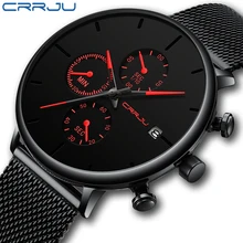 CRRJU мужские часы Reloj Hombre мужские часы Топ бренд класса люкс кварцевые часы с большим циферблатом спортивные водонепроницаемые мужские часы Saat