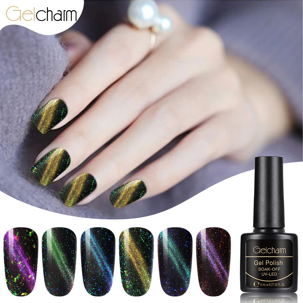 

3D Magnet 8ml Galaxy Cat Eye Gel Polish UV Gel Nail Art UV LED Hybrid Nail Art Varnishes Vernis Semi Permanent Gellak GelCharm
