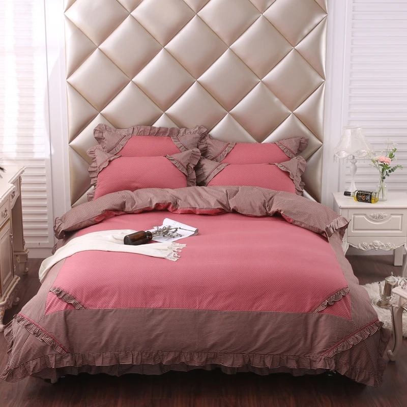 100 Pure Cotton Princess Bedding Set Korean Style Duvet Cover
