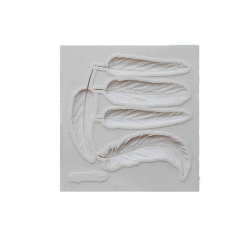Feather Silicone Molds Cake Border Fondant Cake Decorating Tools Gumpaste Chocolate Sugarcraft Candy Clay Molds