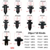 200pcs Black Plastic Mixed Auto Fastener Vehicle Car Bumper Clips Retainer Rivet Door Panel Fender Liner For Honda Acura AUDI ► Photo 1/6