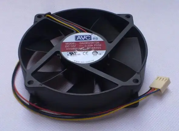 

AVC 9025 DA09025R12E 12V 0.22A 9CM Circular Fan Hydraulic 4-wire Temperature Control Silence