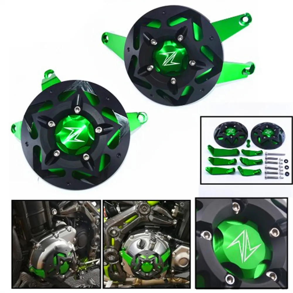 

CNC Engine Guard Protector Engine Guard Case Slider Cover Protector Set For KAWASAKI Z900 2017 2018